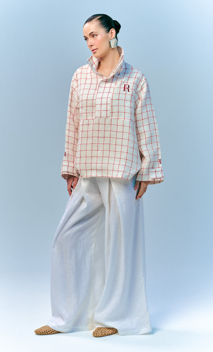 Bomber Top - Red Checkered