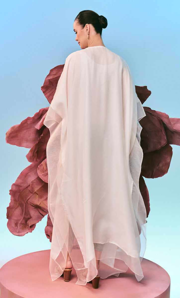 Beaded White Zahra Dress