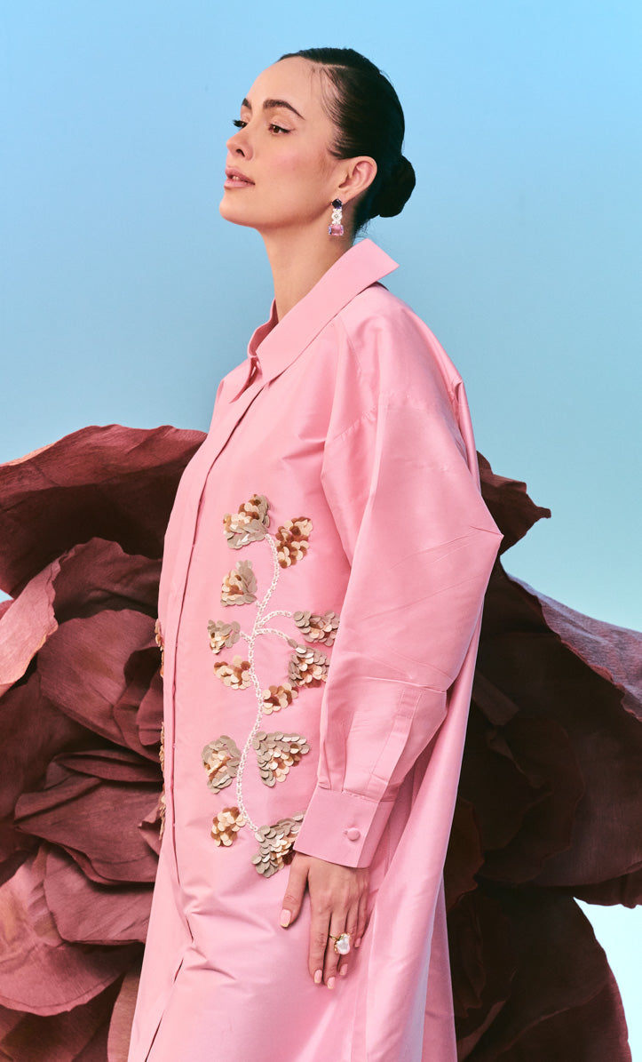 Beaded Pink Josie  Dress