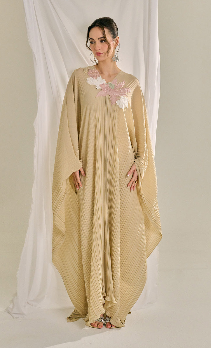 Patches Embroidery Champagne Inara Dress