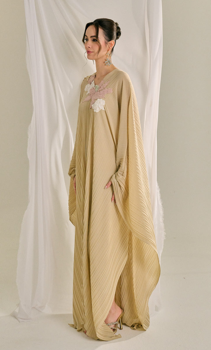 Patches Embroidery Champagne Inara Dress