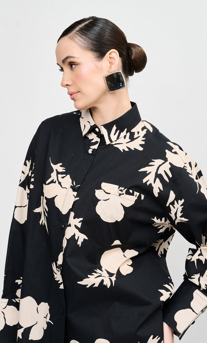 Jane Top With Tapered Pants – Flowers Cotton