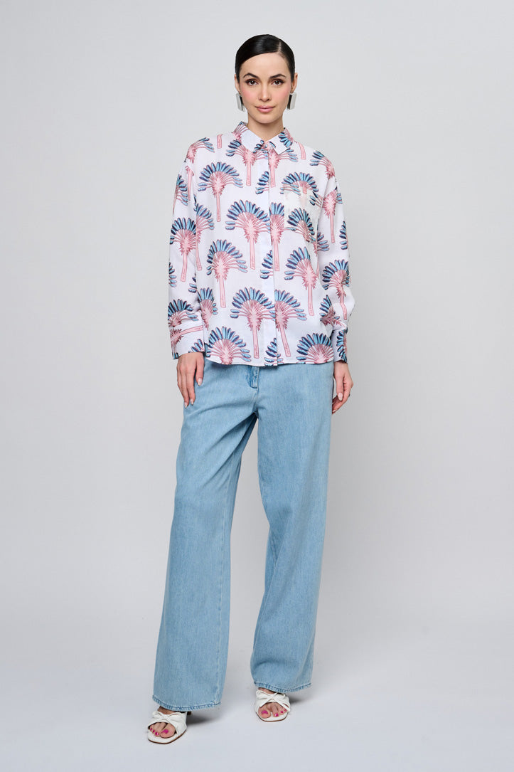 Blue Palm Else Shirt Top