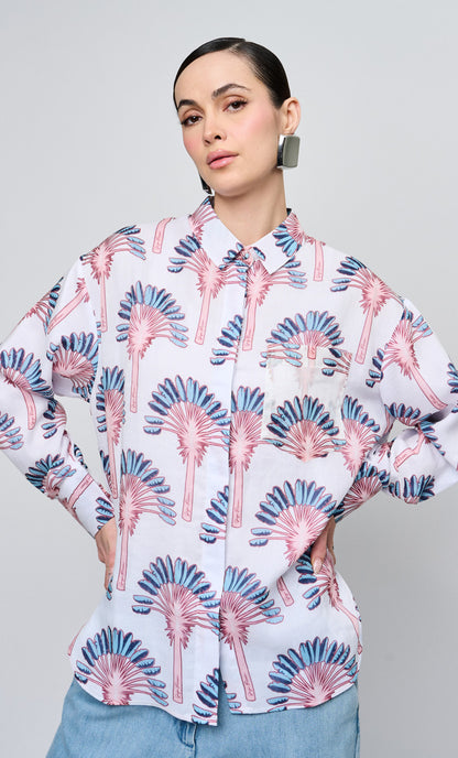 Blue Palm Else Shirt Top