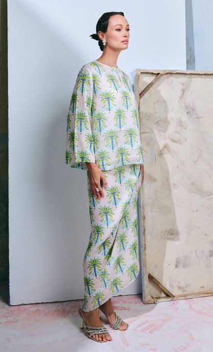 Banana Tree Kurung Kedah with Instant Paree - Off White