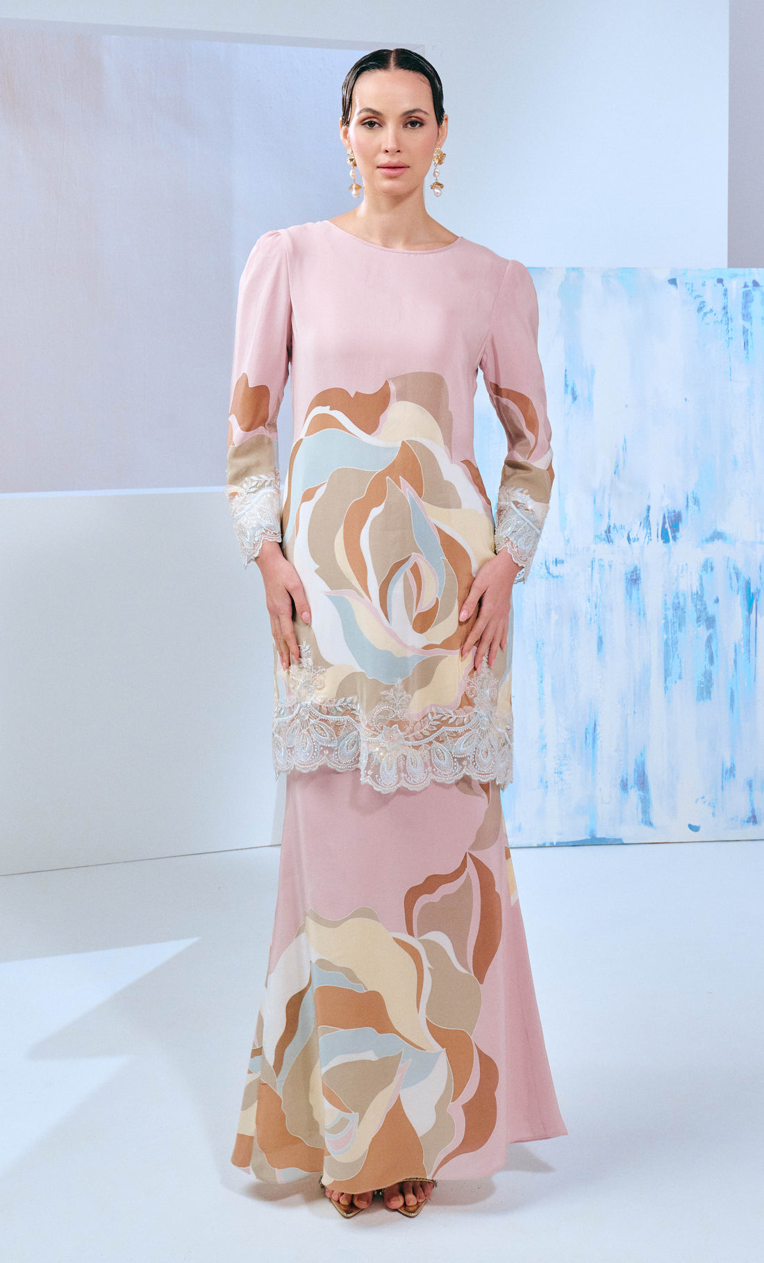 Luxe Kurung Modern with Selendang - Rossy