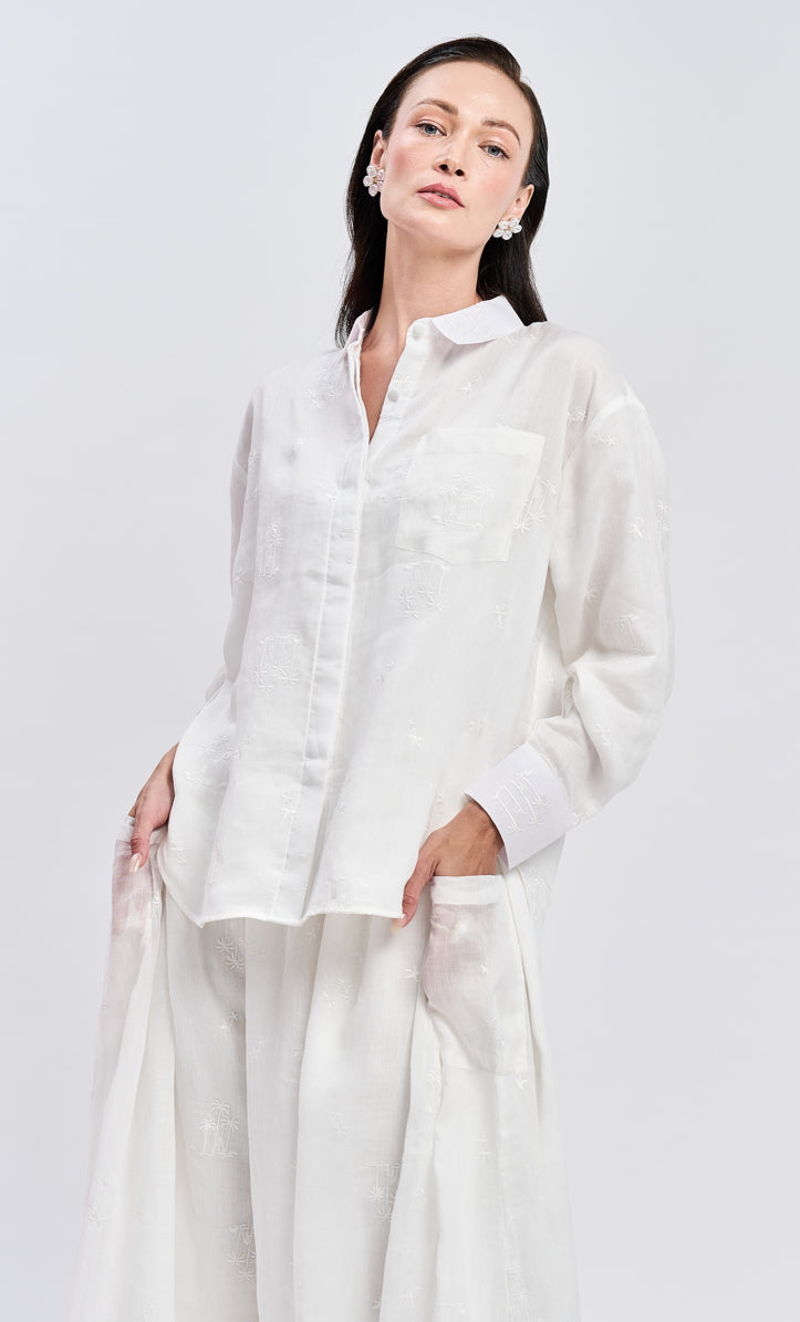 White Shirt Top with Bria Skirt
