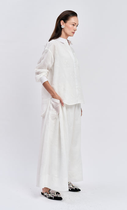 White Shirt Top with Bria Skirt