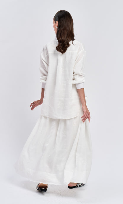 White Shirt Top with Bria Skirt