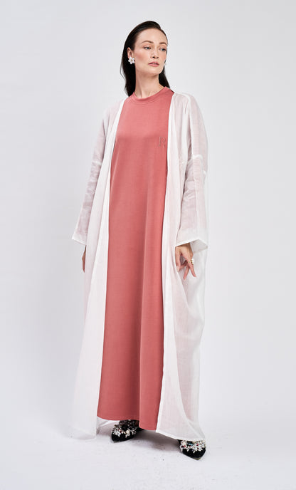 Maroon Banana Tree Abaya Dress