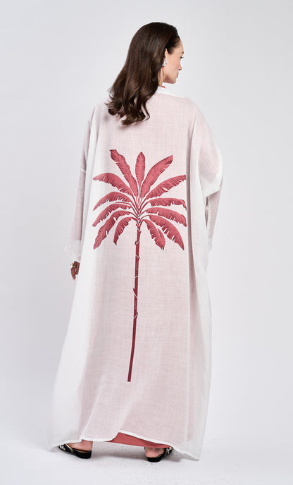 Maroon Banana Tree Abaya Dress