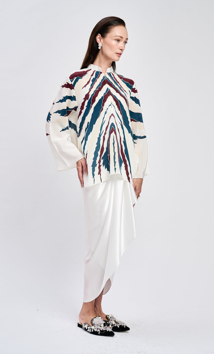 Thalia Top - Beetle Crepe Silk