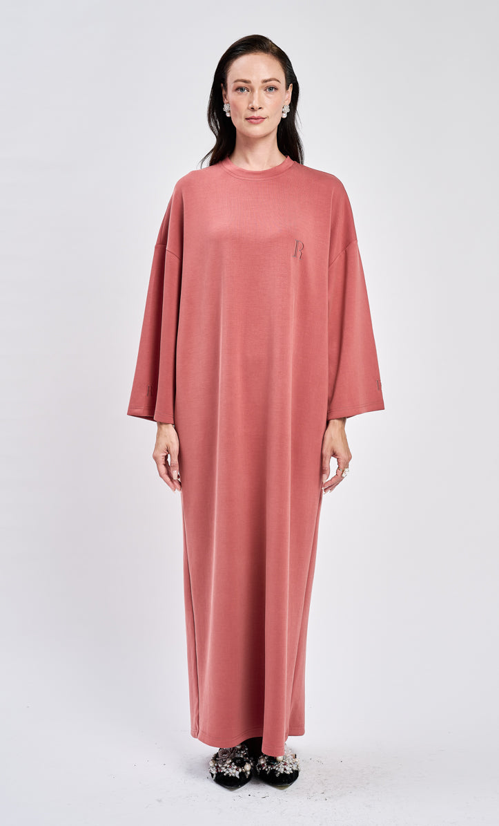 Salmon Basic Dress