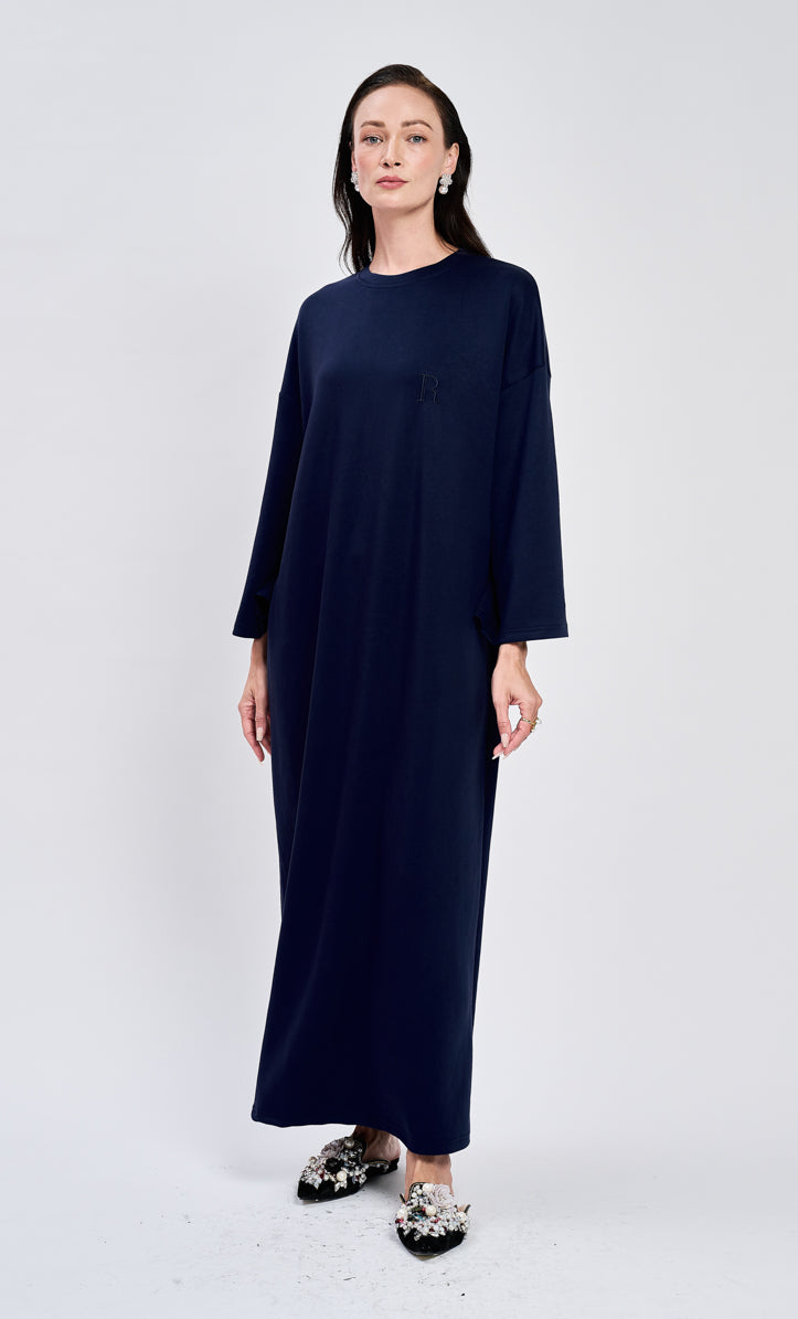 Navy Blue Basic Dress