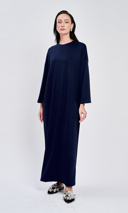 Navy Blue Basic Dress