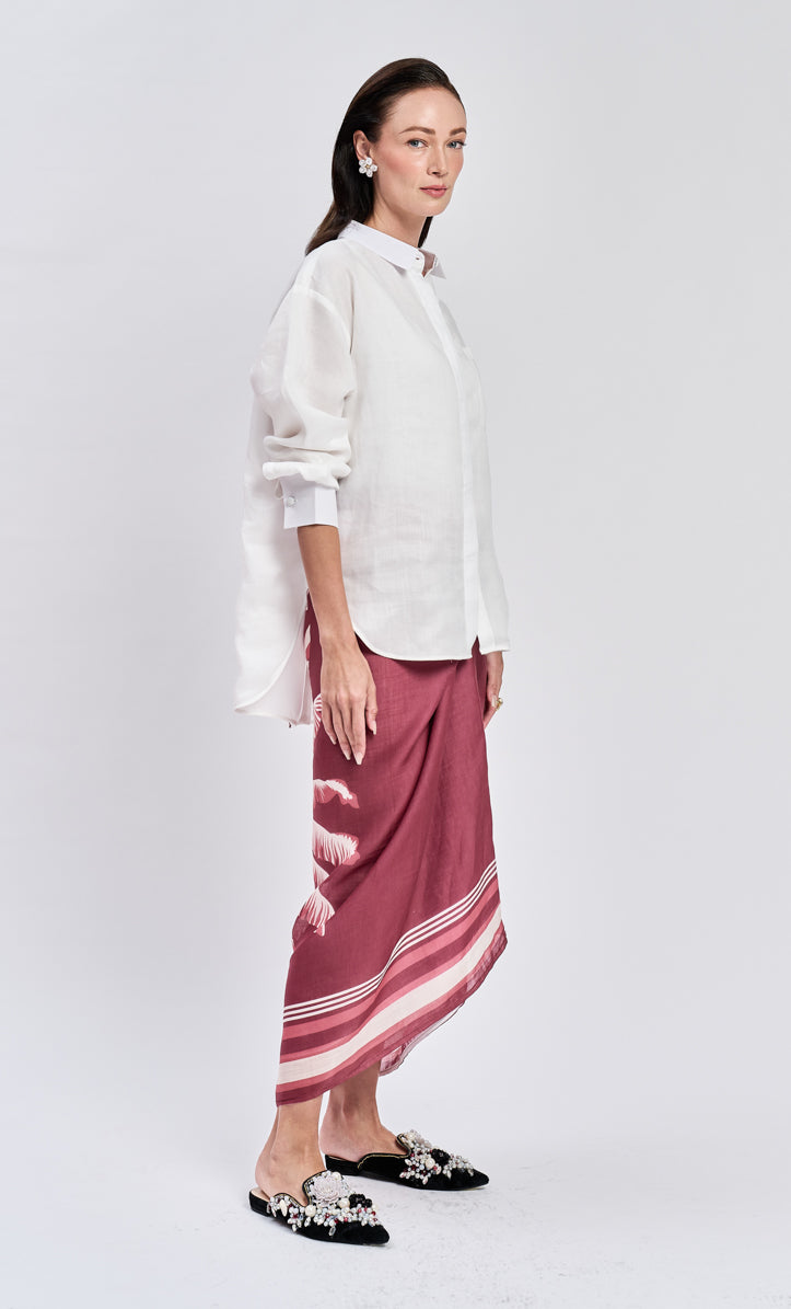 Maroon Banana Tree Shirt Top