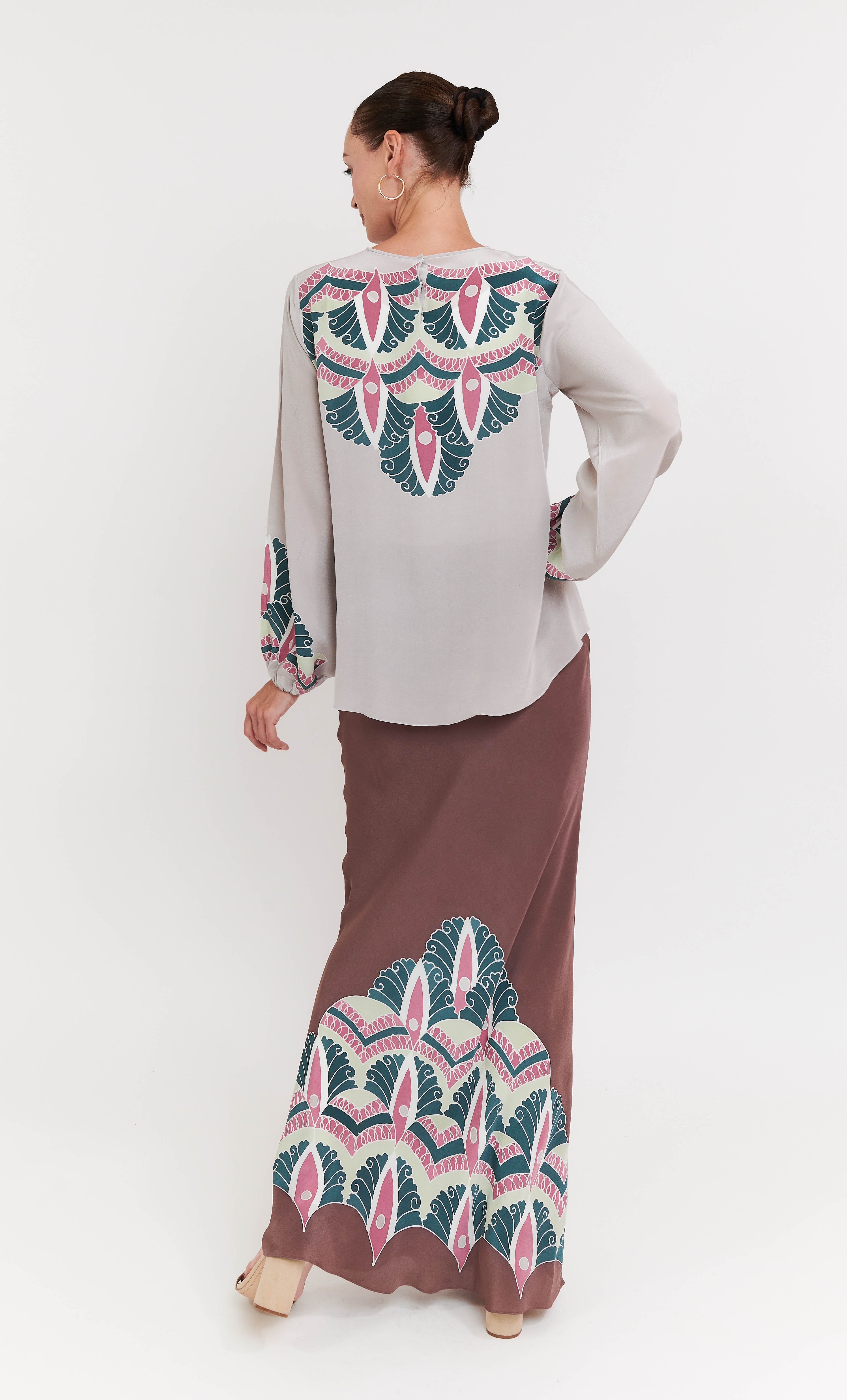 Pery Ballon Sleeve Set - Indie Crepe Silk