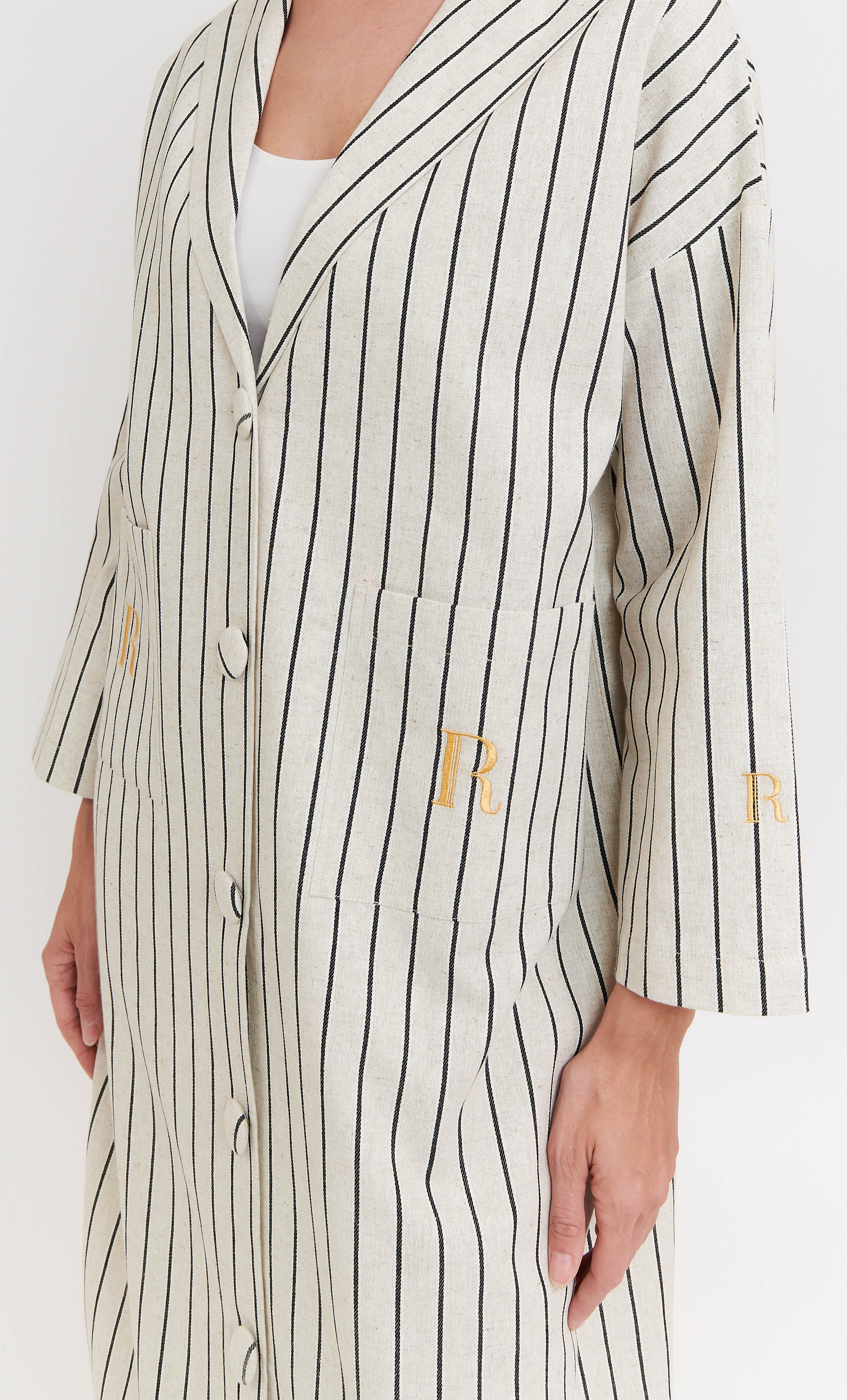 Blazer Dress – Beige Linen