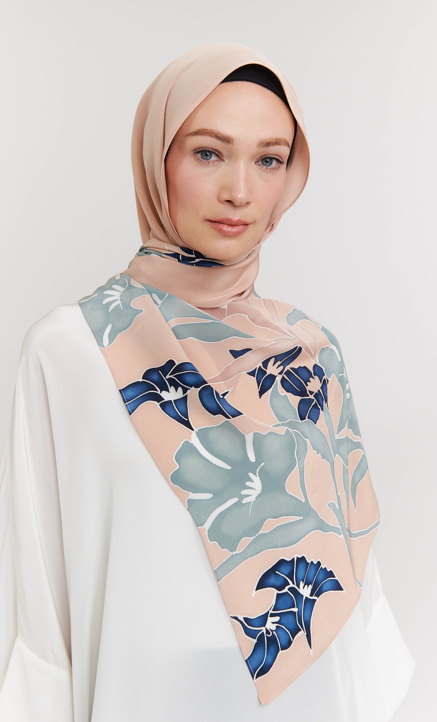 Shawl - Calla Lillies Crepe Silk