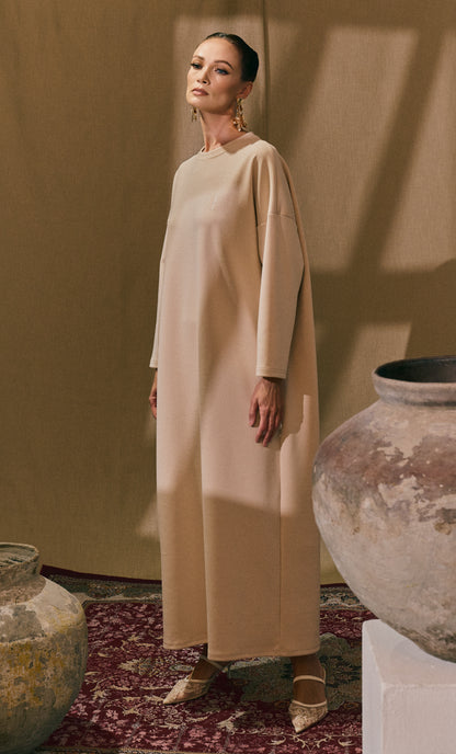 Beige Basic Dress