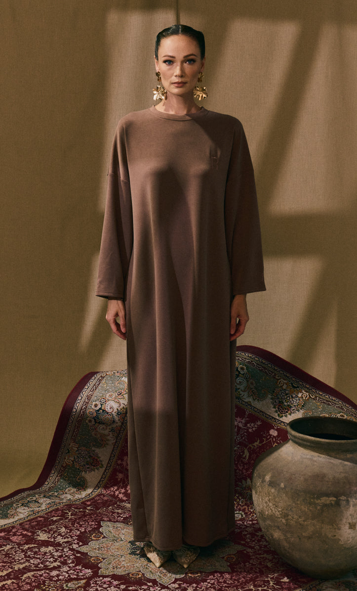 Brown Basic Dress