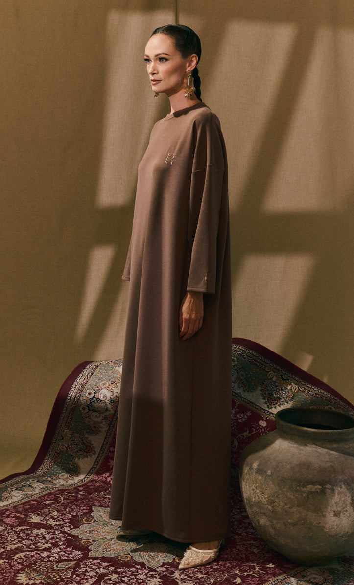 Brown Basic Dress