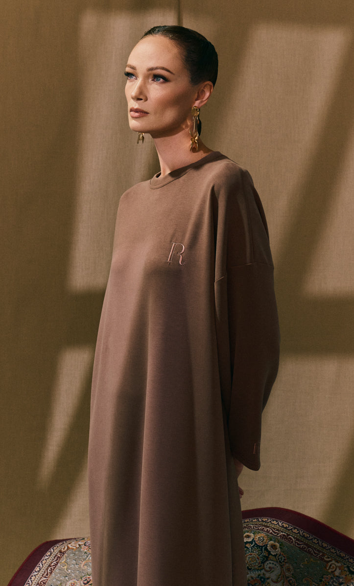 Brown Basic Dress