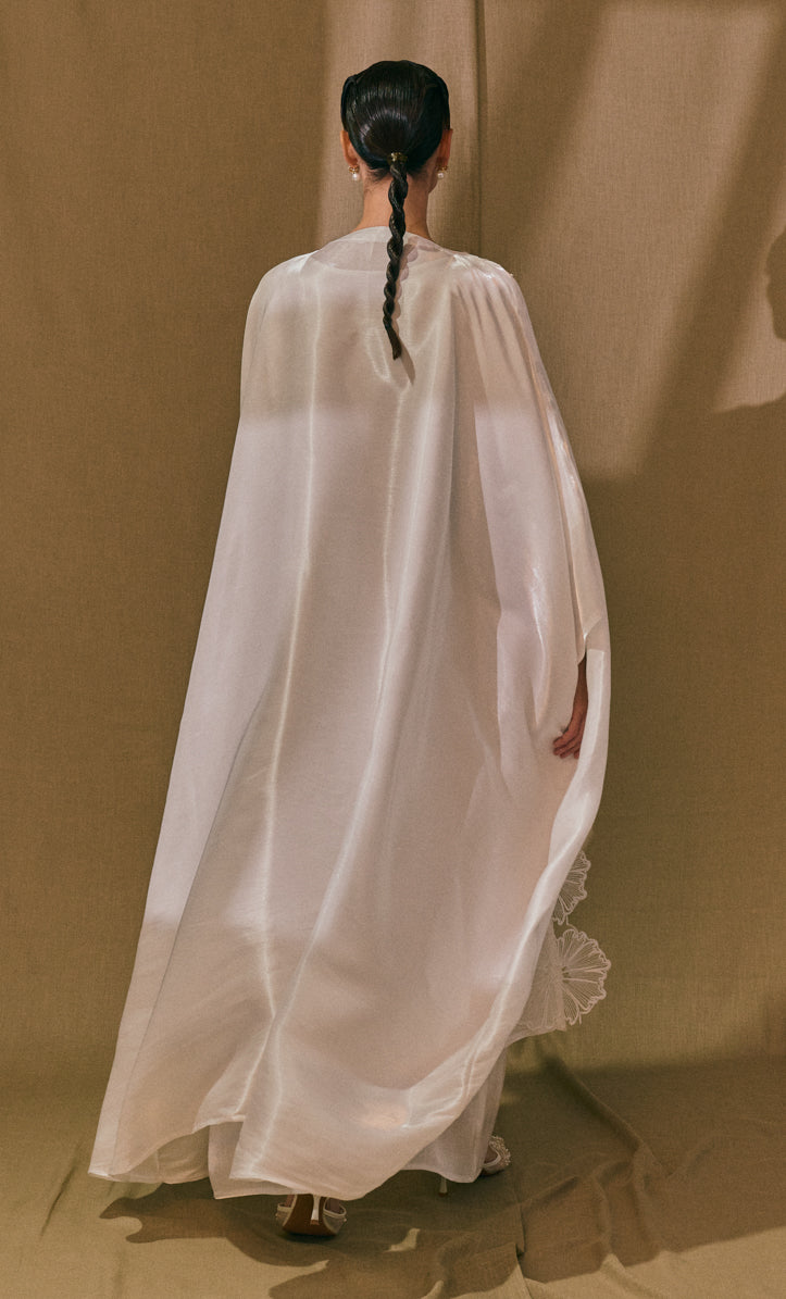 Abaya Lace in White