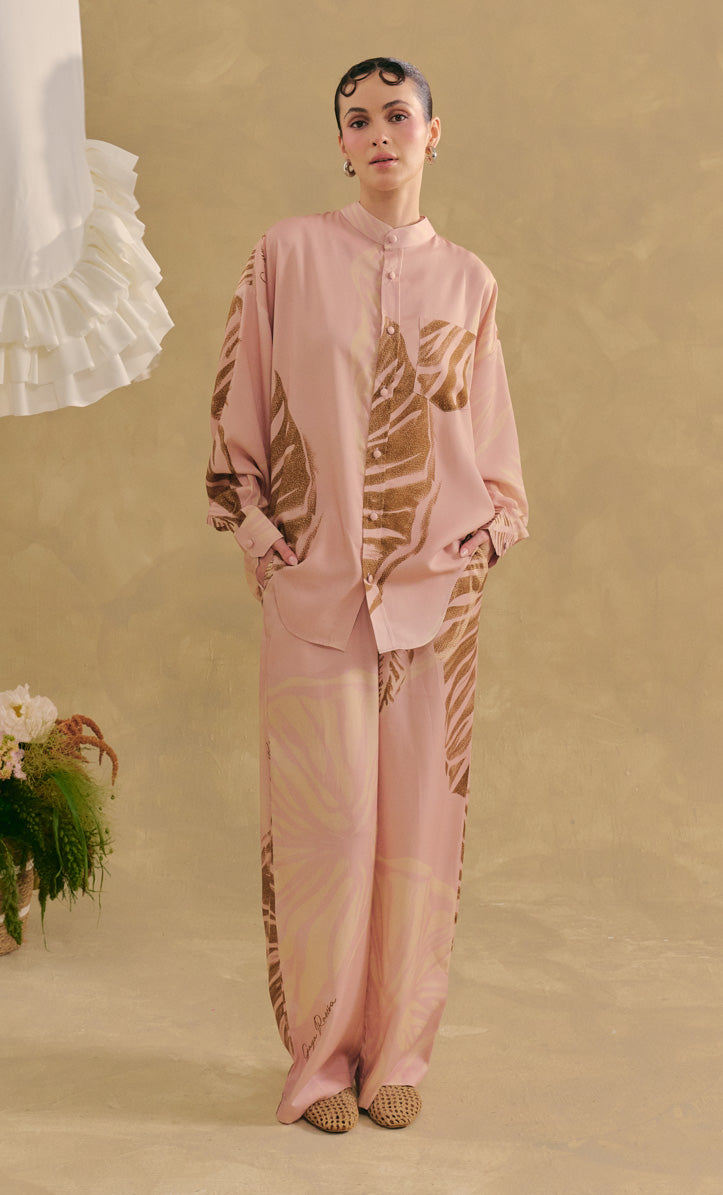 Oversized Top with Palazzo Pants -  Shell