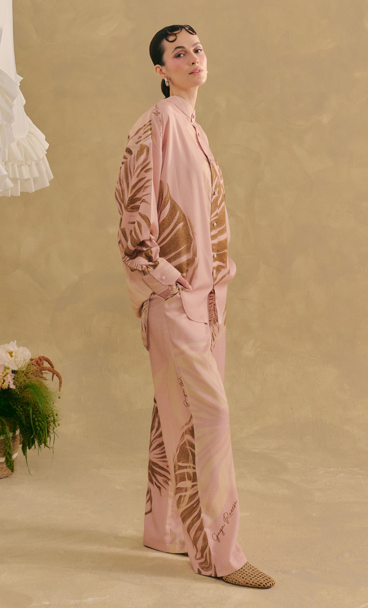 Oversized Top with Palazzo Pants -  Shell