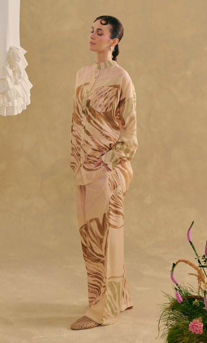 Oversized Top with Palazzo Pants -  Shell