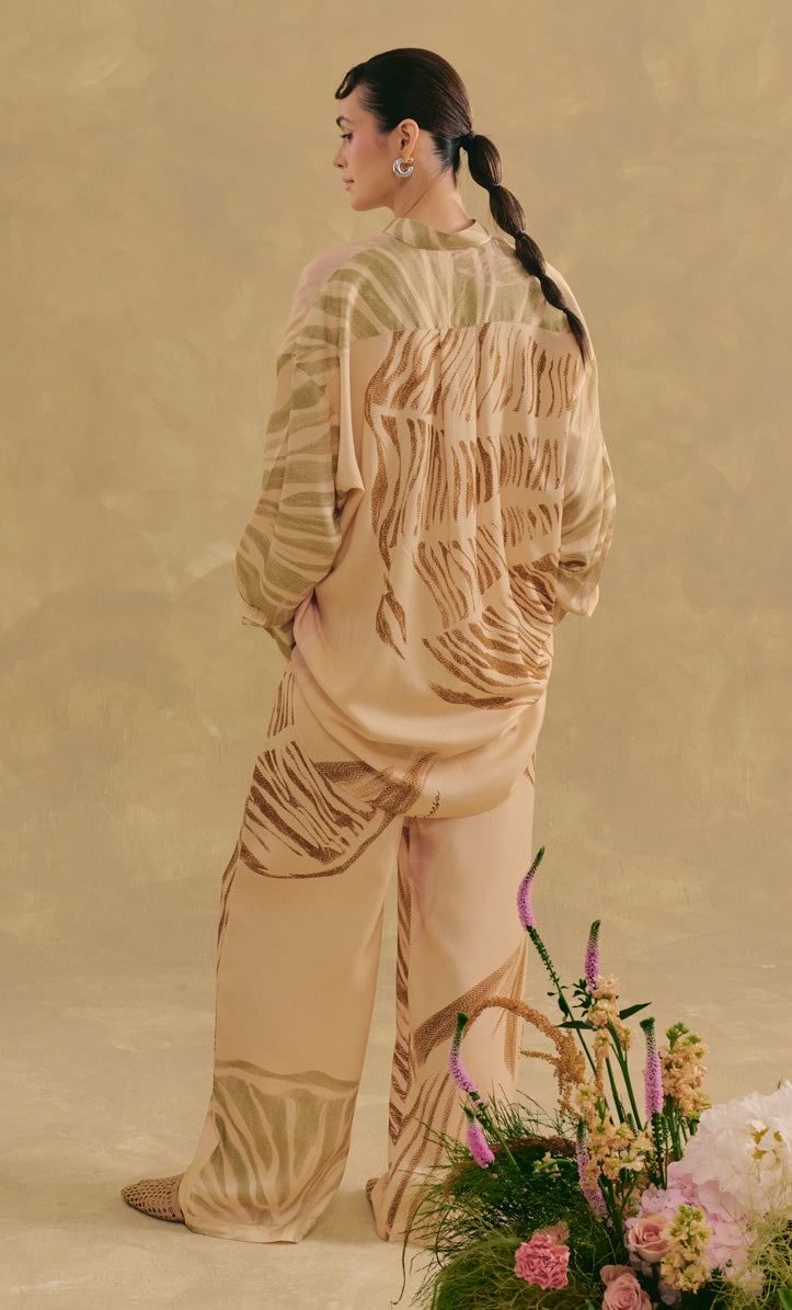 Oversized Top with Palazzo Pants -  Shell