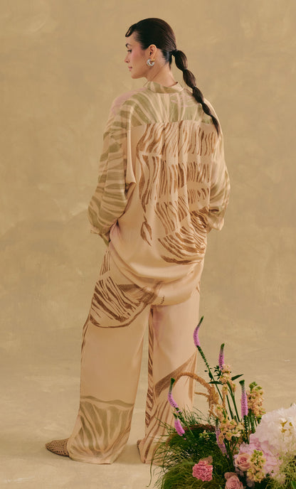 Oversized Top with Palazzo Pants -  Shell