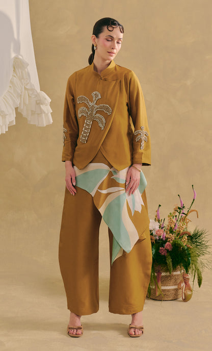 Jacket Top with Barrel Pants