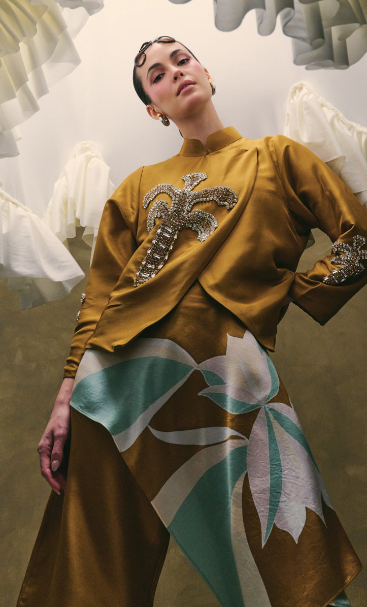 Jacket Top with Barrel Pants