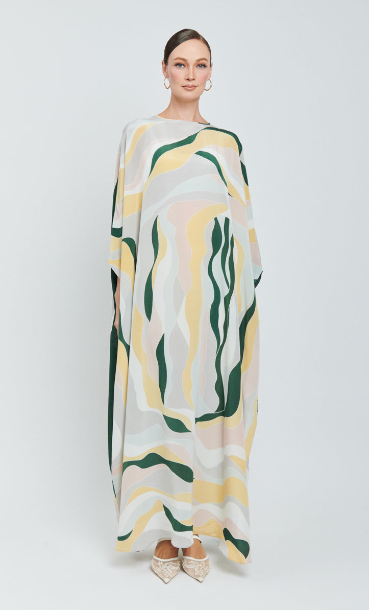 Nalia Dress - Linear Crepe Silk