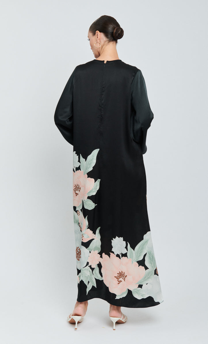 Rania Dress – Botanic Satin Silk