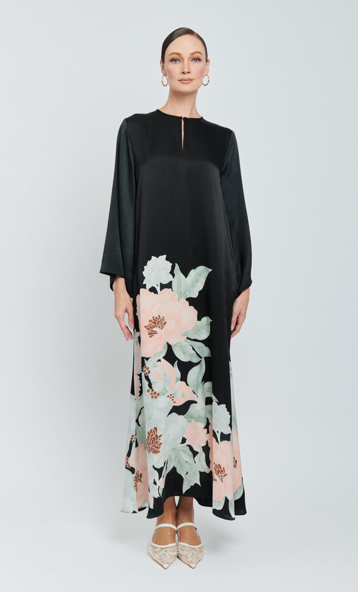 Rania Dress – Botanic Satin Silk