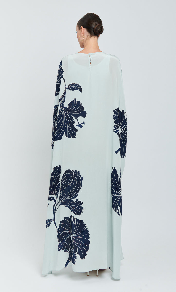 Nalia Dress - Ivy Flower Crepe Silk