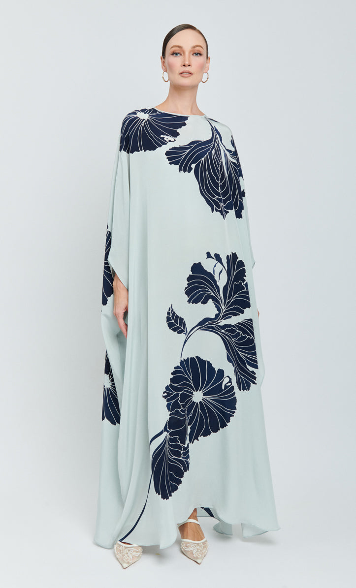 Nalia Dress - Ivy Flower Crepe Silk
