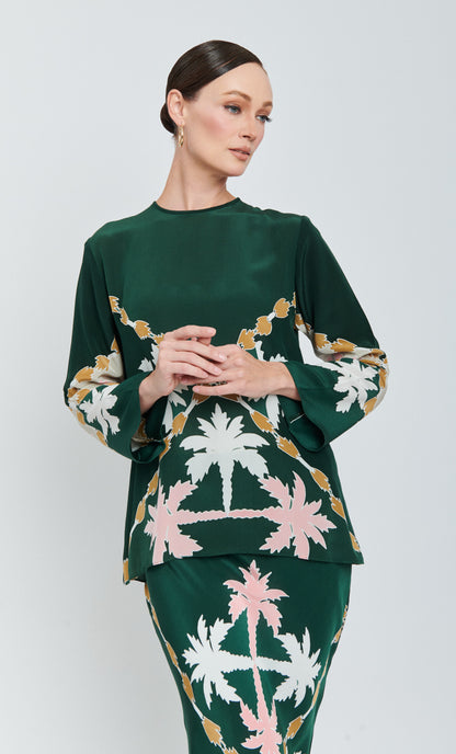 Pery Set Back Button - Paloma Satin Silk