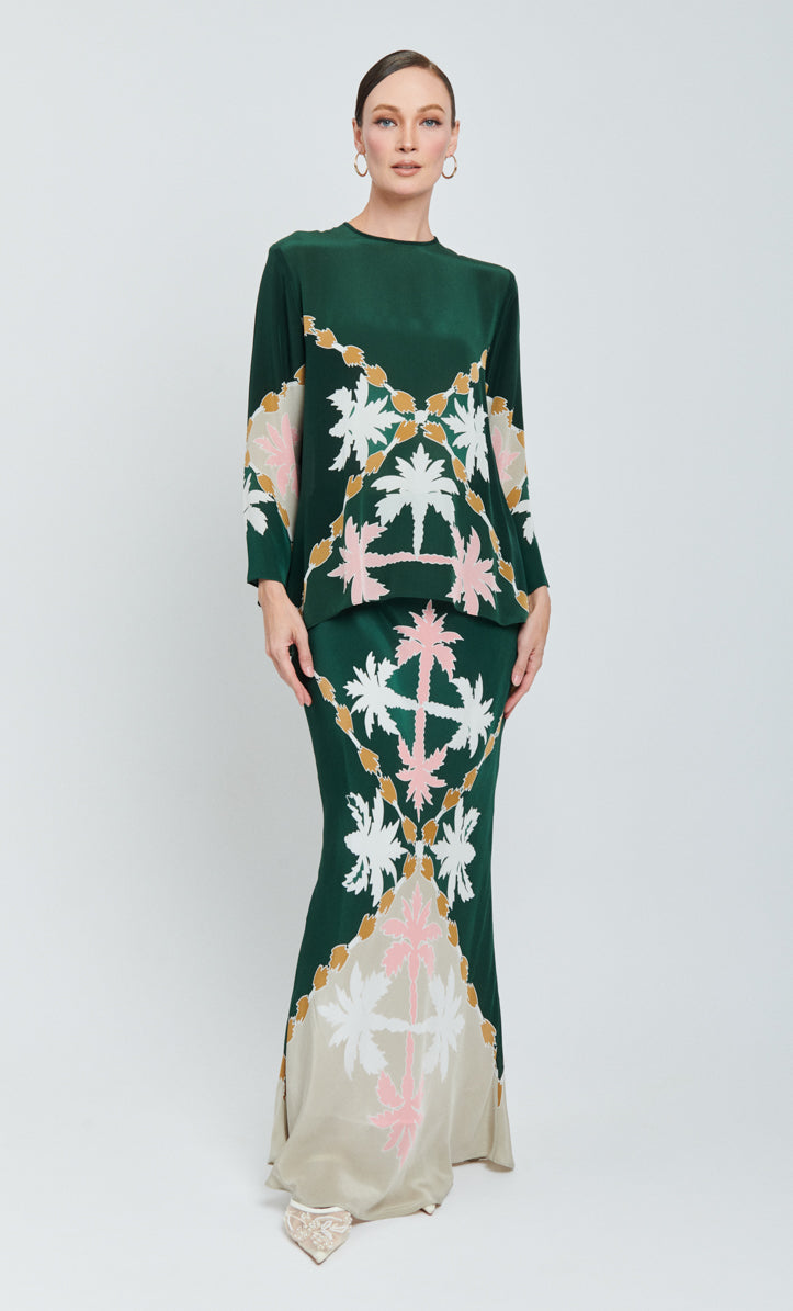 Pery Set Back Button - Paloma Satin Silk