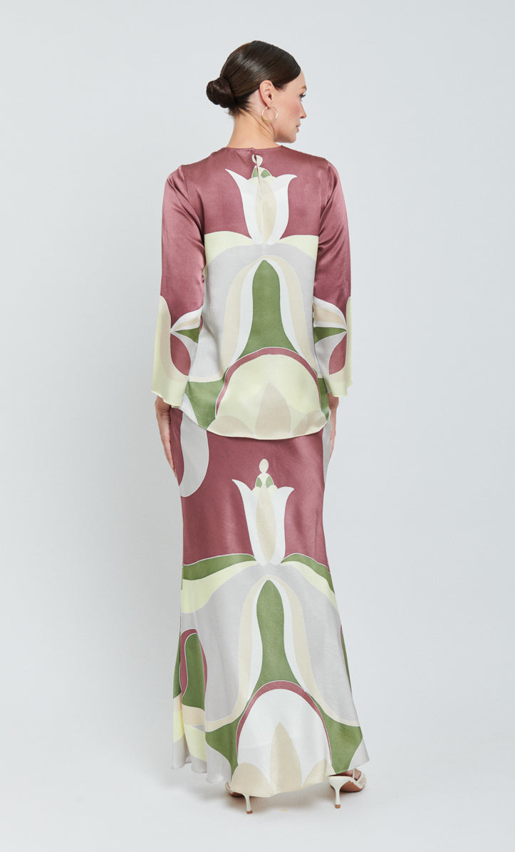 Pery Set Back Button -  Cakra Satin Silk