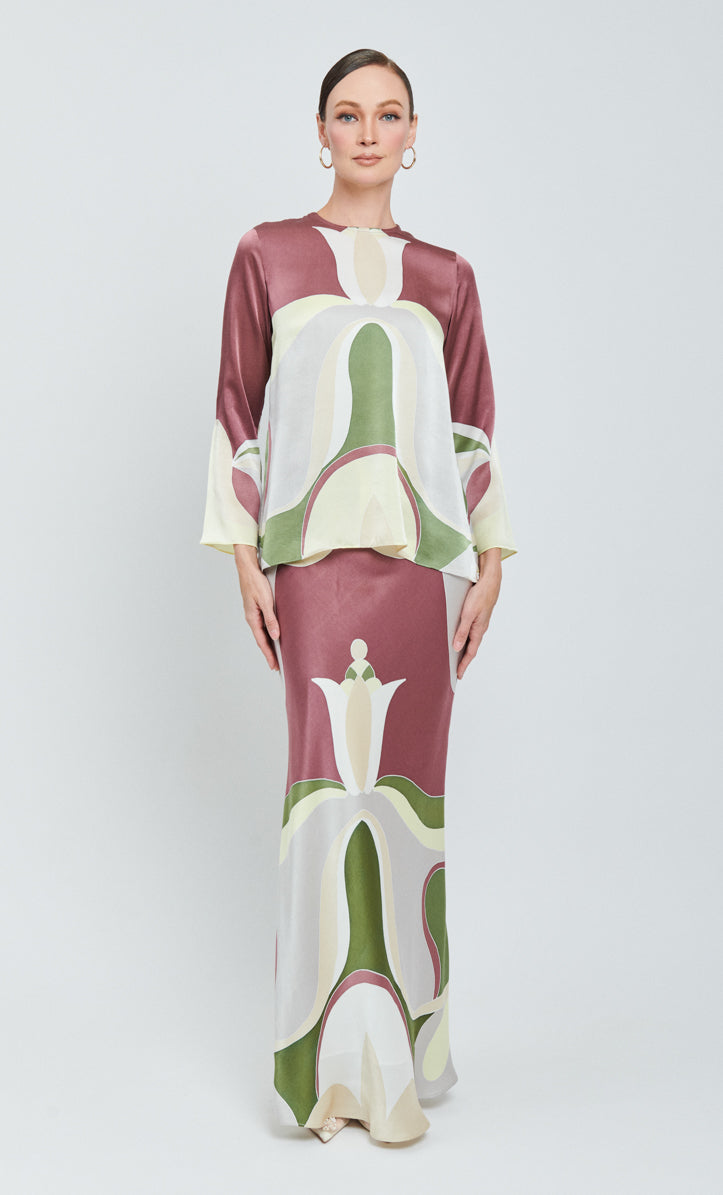 Pery Set Back Button -  Cakra Satin Silk