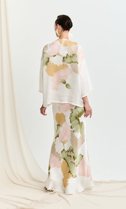 Kurung Opah Set - Petals Satin Silk