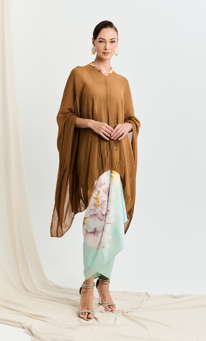 Long Inara Top with Blossom Pareo