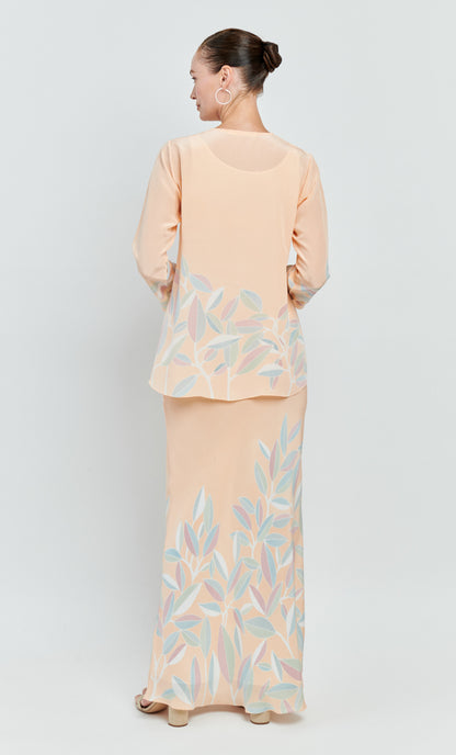 Pery Set Leher Kurung - Leaf Crepe Silk