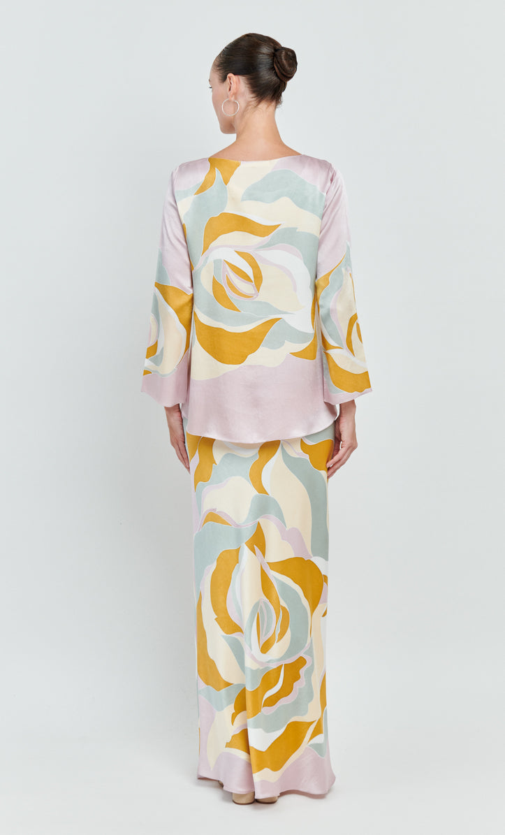 Pery Set Boatneck - Rossy Satin Silk