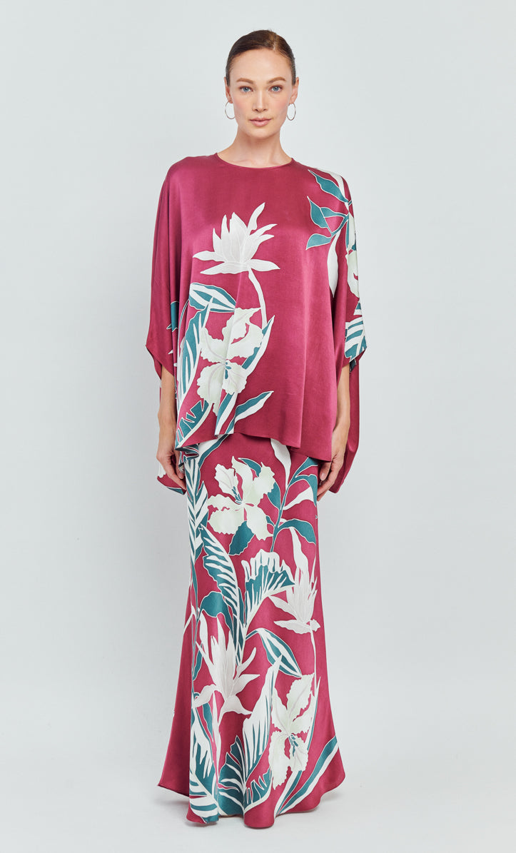 Nalia Short Set - Bauhinia Satin Silk