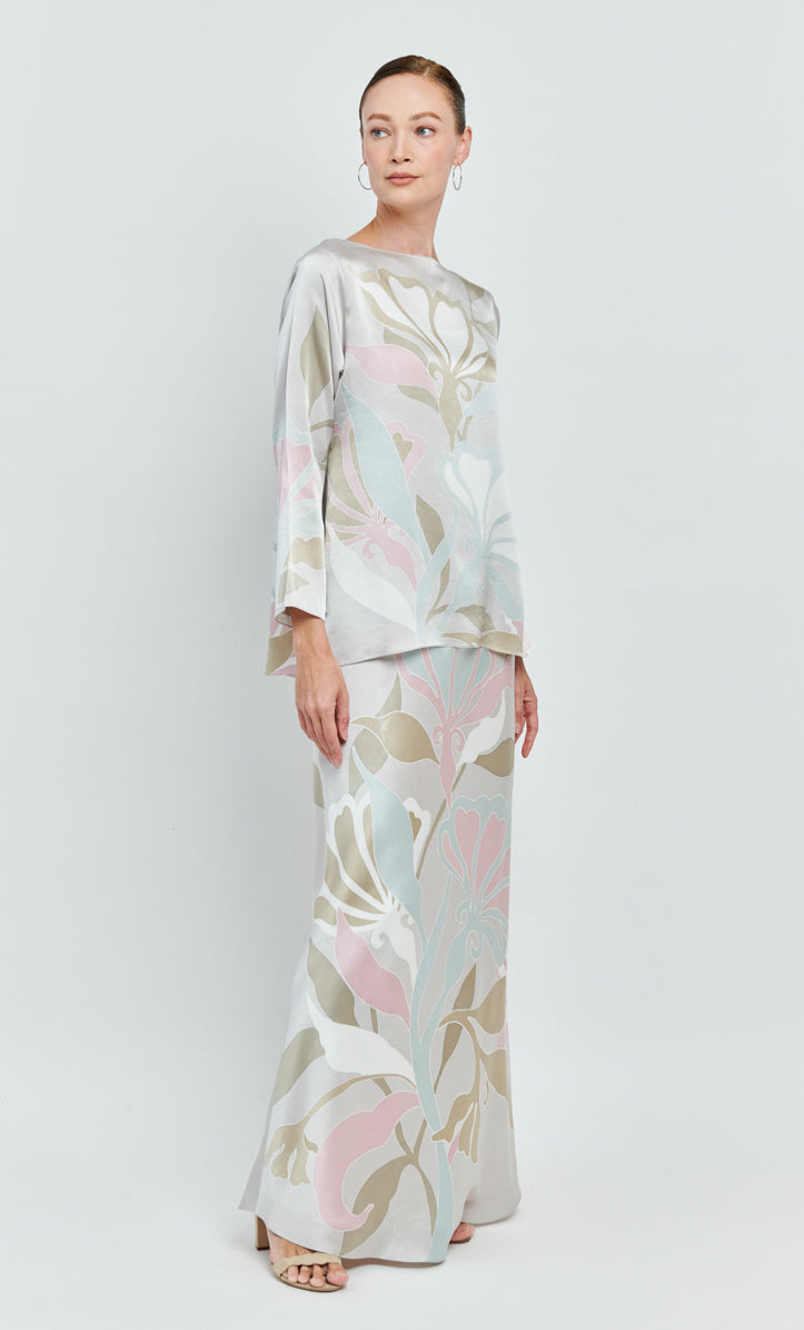 Pery Set Boatneck - Mekar Satin Silk